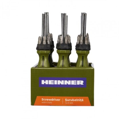 HEINNER SCREWDRIVER WITH 6 BITS 25MM - Image 3