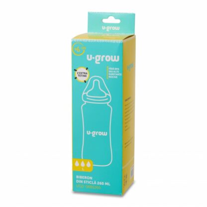 Glass bottle 260 ml + 2 extra teats - Image 3