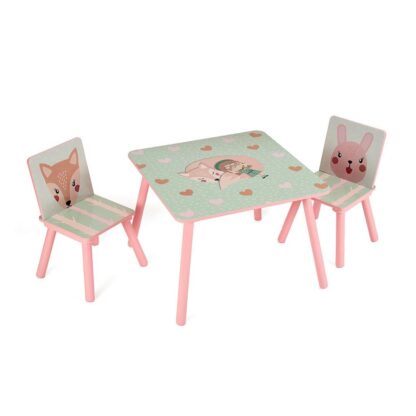 Set of 2 chairs + desk Pink Forest - Image 2