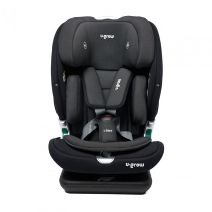U-Grow car seat, isofix, 76-150 cm, black