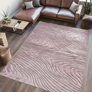 Carpet, embossed pattern,Wave, 160x230 Brown