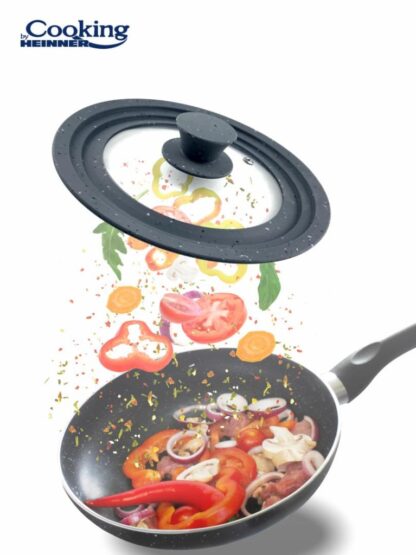 GLASS LID WITH ADJUSTABLE SILICONE EDGE ON 3 SIZES, 28/30/32 CM - Image 4