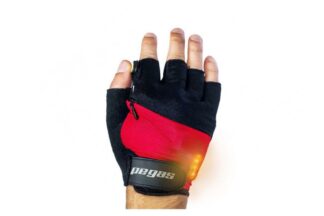 PEGAS GLOVES WITH LED SIGNAL, M, RED