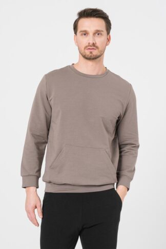Men's Casual Cotton Blouse Taupe-M