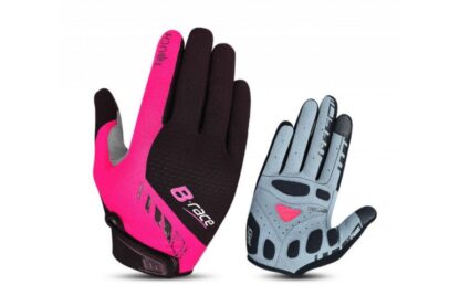 PRO B-RACE GLOVES WITH BLACK/FUCHSIA GEL, M