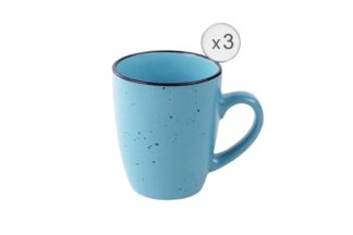 Set of 3 ceramic mugs 354 Ml, ELECTRA