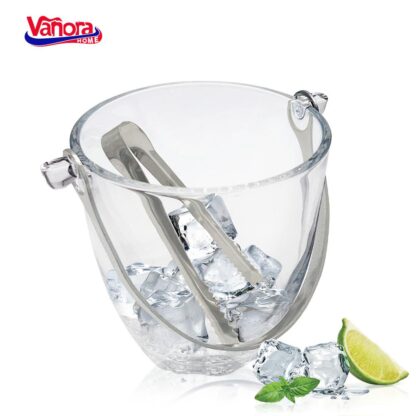 GLASS BREAKFAST BOWL WITH STAINLESS STEEL TONGS 800 ML - Image 2