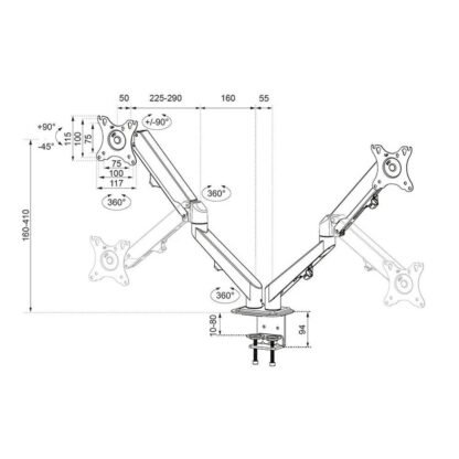 Desk arm for monitor, Neomounts 17-27" 7kg - Image 5
