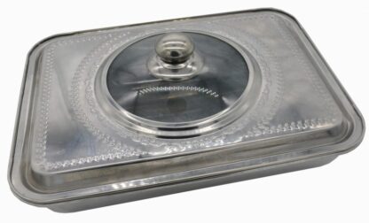 OVEN TRAY WITH LID, STAINLESS STEEL, 35x26x7 CM - Image 3