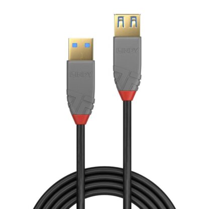 Lindy Cable 0.5m USB 3.2 Type A Extension Cable, 5Gbps, Anthra Line