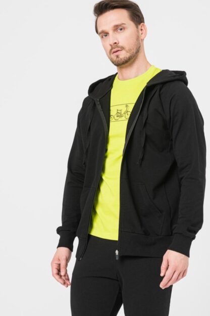 Men's Casual Cotton Sweatshirt Black-L - Image 2