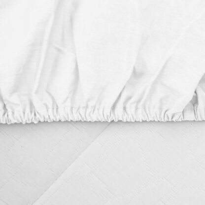 BED SHEET WITH ELASTIC 140X200 CM WHITE - Image 3