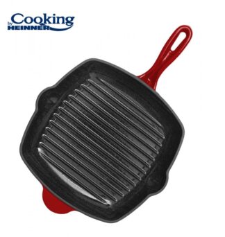 CAST IRON GRILL PANE 26.5X4.5 CM, RED LINE