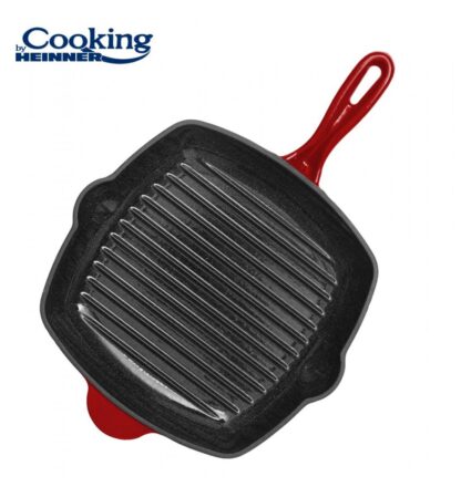 CAST IRON GRILL PANE 26.5X4.5 CM, RED LINE