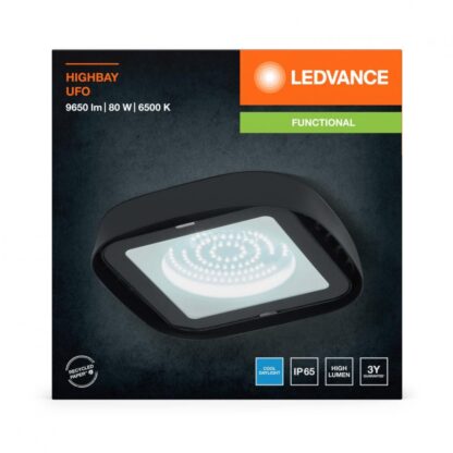 HIGHBAY UFO 80W 865 IP65 BK LEDV