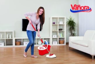 PRIMO CLEANING SET, 360 ROTARY MOP, RED