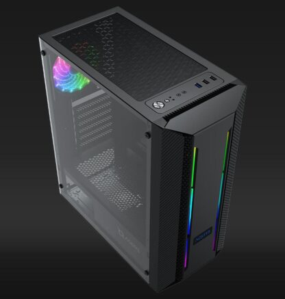 PC Case Aqirys Mizar Midi Tower Black - Image 3