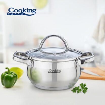 STAINLESS STEEL POT+LID 18 X 10.5 CM,2.6L,AMIRA - Image 4
