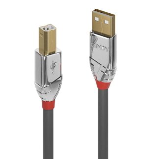 Lindy 2m USB 2.0 Type A to B Cable, Chrome Line