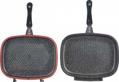 DOUBLE FRYING PAN 32x24x7.5 CM, EASY COOK GRAY - Image 2