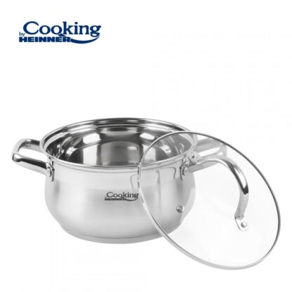 STAINLESS STEEL POT+LID 24 X 13.5 CM,6.1L,AMIRA - Image 2
