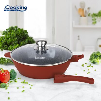 Aluminum deep frying pan + Lid 26x7CM, CALABRIA - Image 5