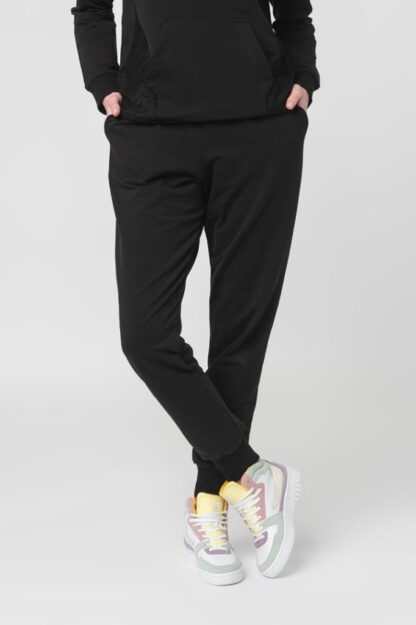 Black Cotton Women's Pants-L - Image 4
