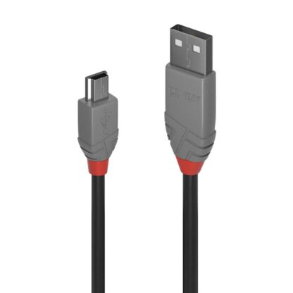 Lindy 2m USB 2.0 Type A to Mini-B Cable, Anthra Line