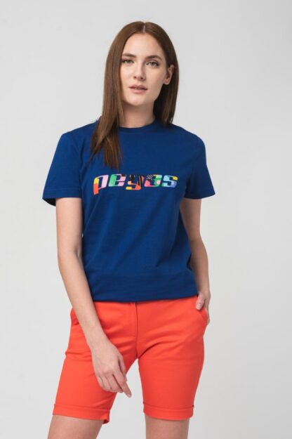 Royal Blue-M Women's Multicolor Logo T-Shirt - Image 5