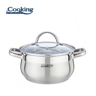 STAINLESS STEEL POT+LID 20 X 11.5 CM,3.6L,AMIRA