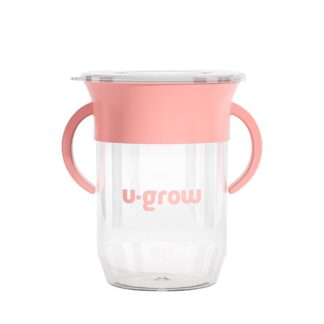 360 degree mug with handles, pink, U-Grow