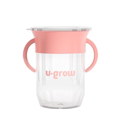 360 degree mug with handles, pink, U-Grow
