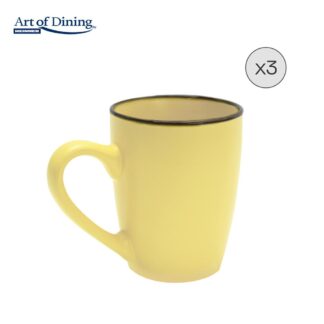 SET OF 3 CERAMIC MUGS 354 ML, MEDEEA