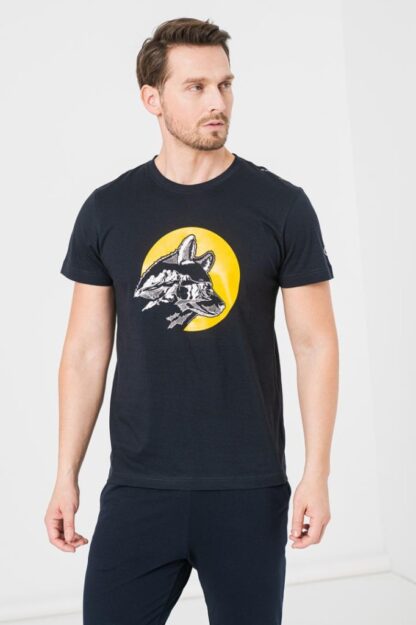 Navy Blue-L Men's Casual T-Shirt - Image 4