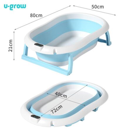 Bathtub with built-in thermometer, blue - Image 2