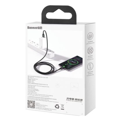 Cable Baseus Type-C 66W, 1m, black - Image 3