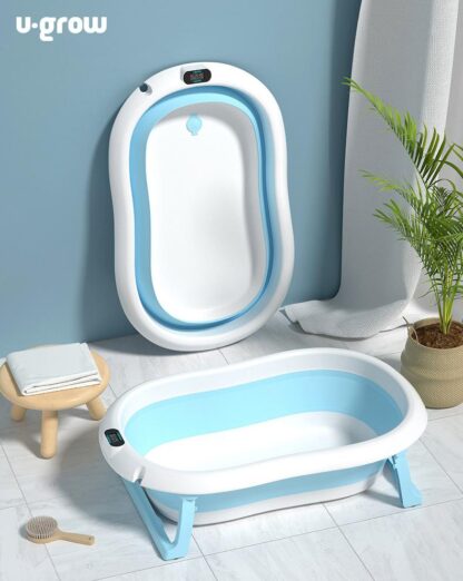 Bathtub with built-in thermometer, blue - Image 3
