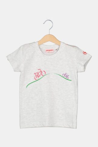 Casual T-shirt Bicycles Family Kids Light Gray-Xxl