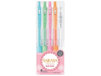 Milk gel pen 5 colors / Zebra set