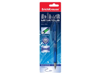 Retractable ballpoint pen ErichKrause® MEGAPOLIS Concept, ink color: blue