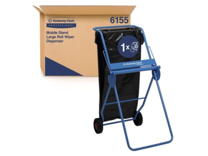 Kimberly-Clark Professional Mobile Stand Wiper Dispenser - Large Roll / Blue