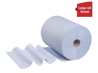 WypAll L20 Cleaning & Maintenance Wiping Paper - Jumbo Roll - Extra Wide / Blue