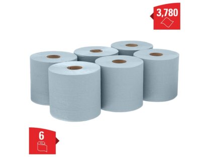 WypAll L10 Food & Hygiene Wiping Paper - Centrefeed for Roll Control / Blue