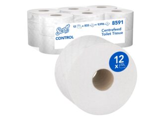 Scott Control Toilet Tissue - Centrefeed Roll / White / 204 m