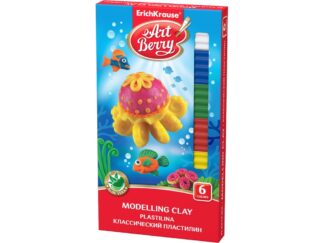 Modelling clay ArtBerry with Aloe Vera 6 colors, 108g with modelling tool EK