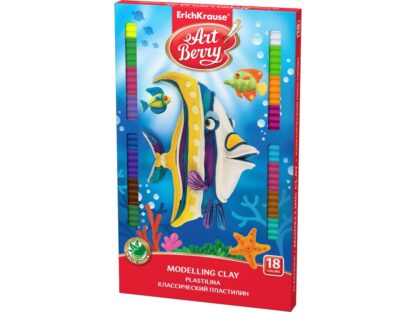 Modelling clay ArtBerry with Aloe Vera 18 colors with modelling tool, 324g EK