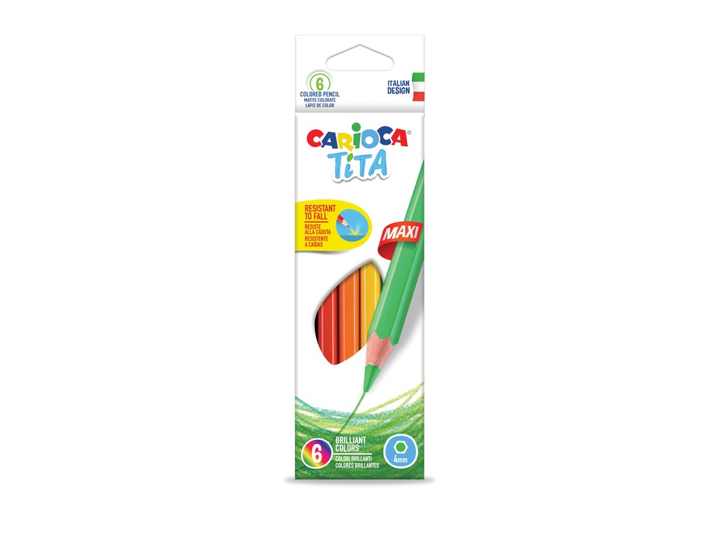 Tita Maxi Carioca color pencils 6 / set - EU Supplies